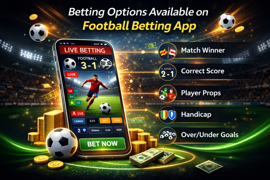 Betting Options Available on Football Betting App
