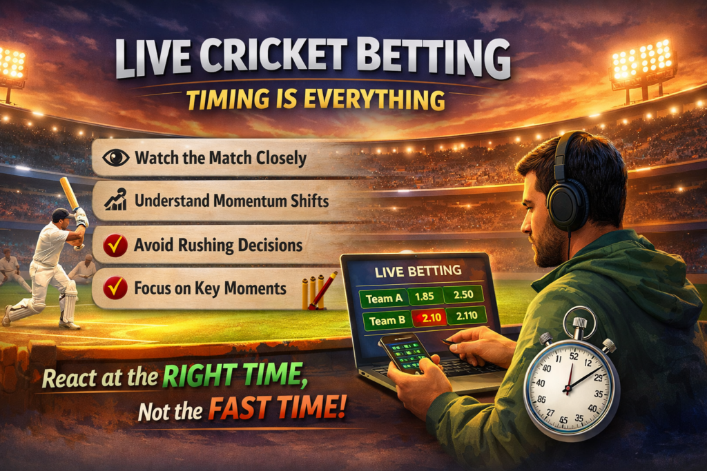 Live Cricket Betting – Timing Is Everything
