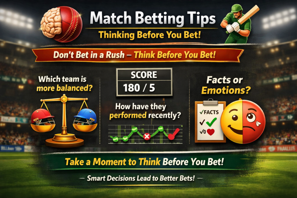 Match Betting Tips – Thinking Before You Bet