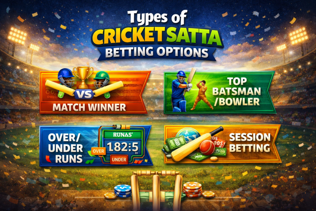Types of Cricket Satta Betting Options