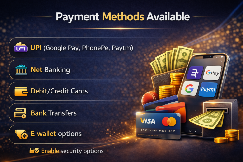 Payment Methods Available