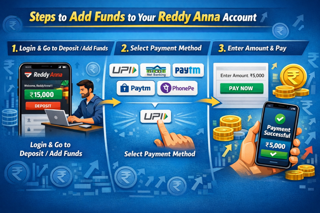 Steps to Add Funds to Your Reddy Anna Account